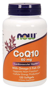Co-enzym Q10 en OMEGA3 120 capsules NOW FOODS